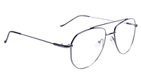 Soigné Unisex Aviator Spectacle Frame.Matte Black-Medium