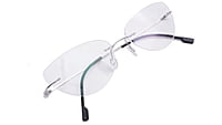 Soigné Female Medium Rimless Cat Eye Spectacle Frame.Black with Soigné Female Medium Rimless Cat Eye Spectacle Frame.Black