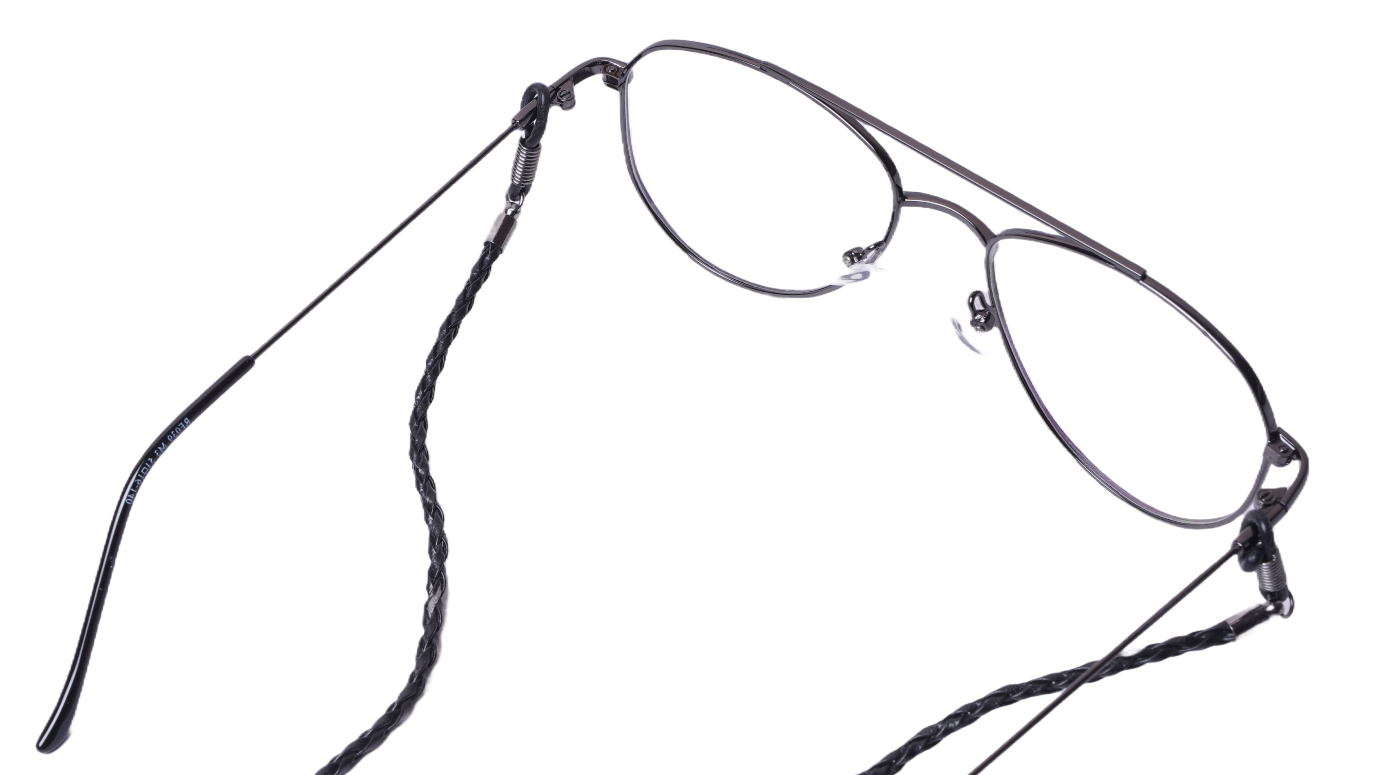 Soigné Female Medium Cateye Spectacle.Glossy Black With Black&Transparent String.Set Of 2