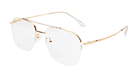 Soigné Unisex Half Rimmed Square Spectacle Frame.Gold-Large