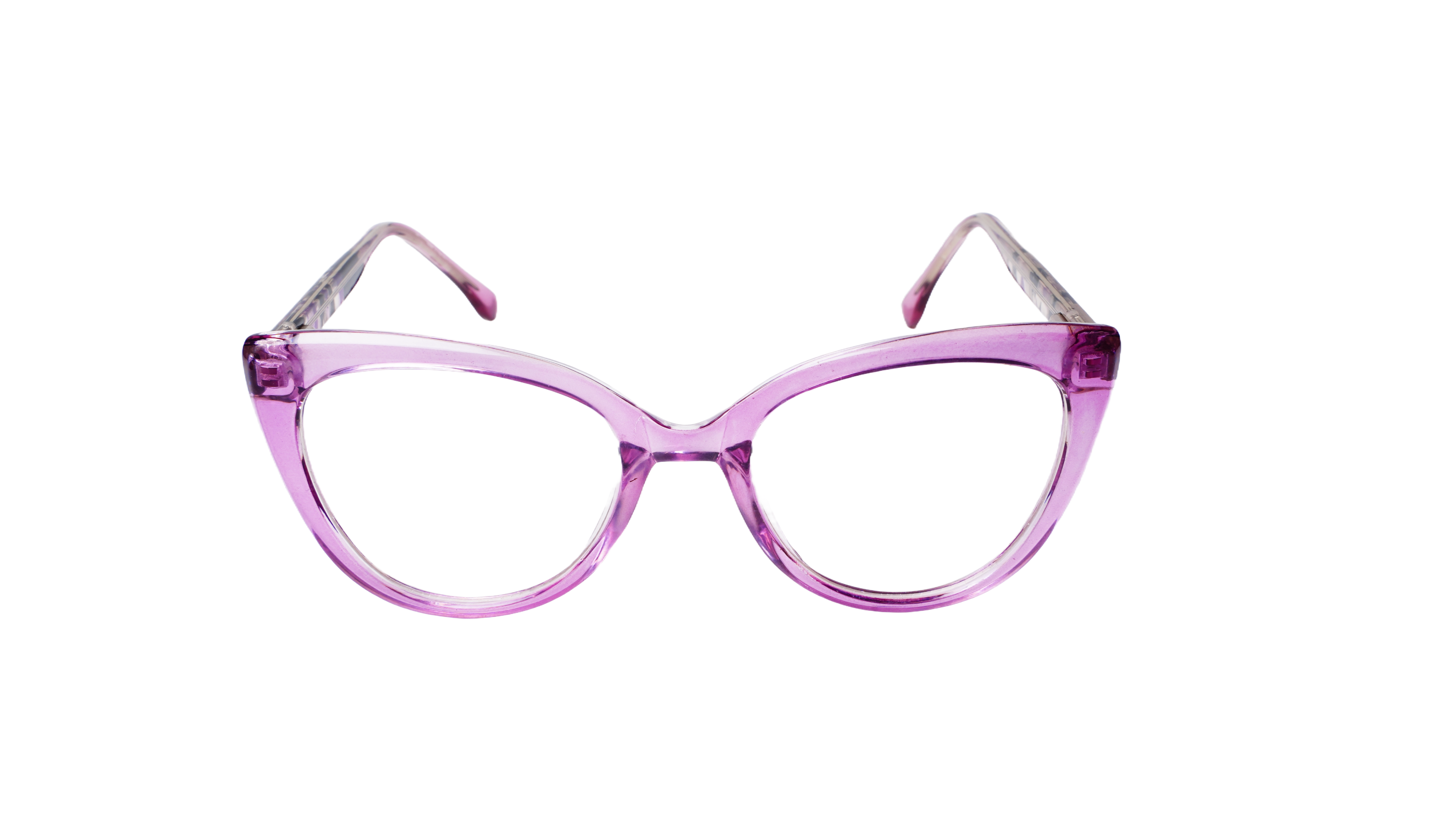 Soigné Female Oversize Cat Eye Spectacle Frame.Purple