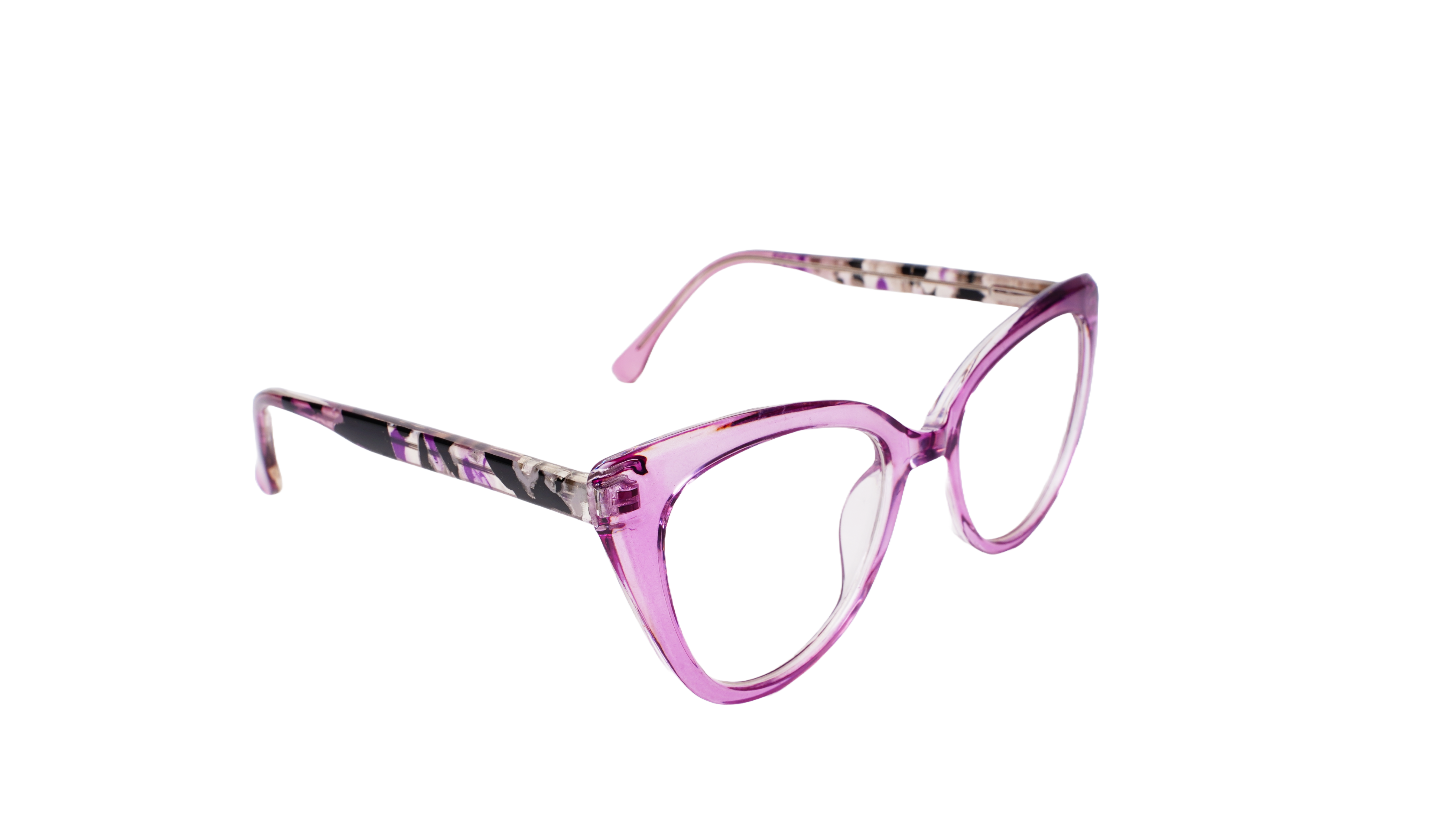 Soigné Female Oversize Cat Eye Spectacle Frame.Purple