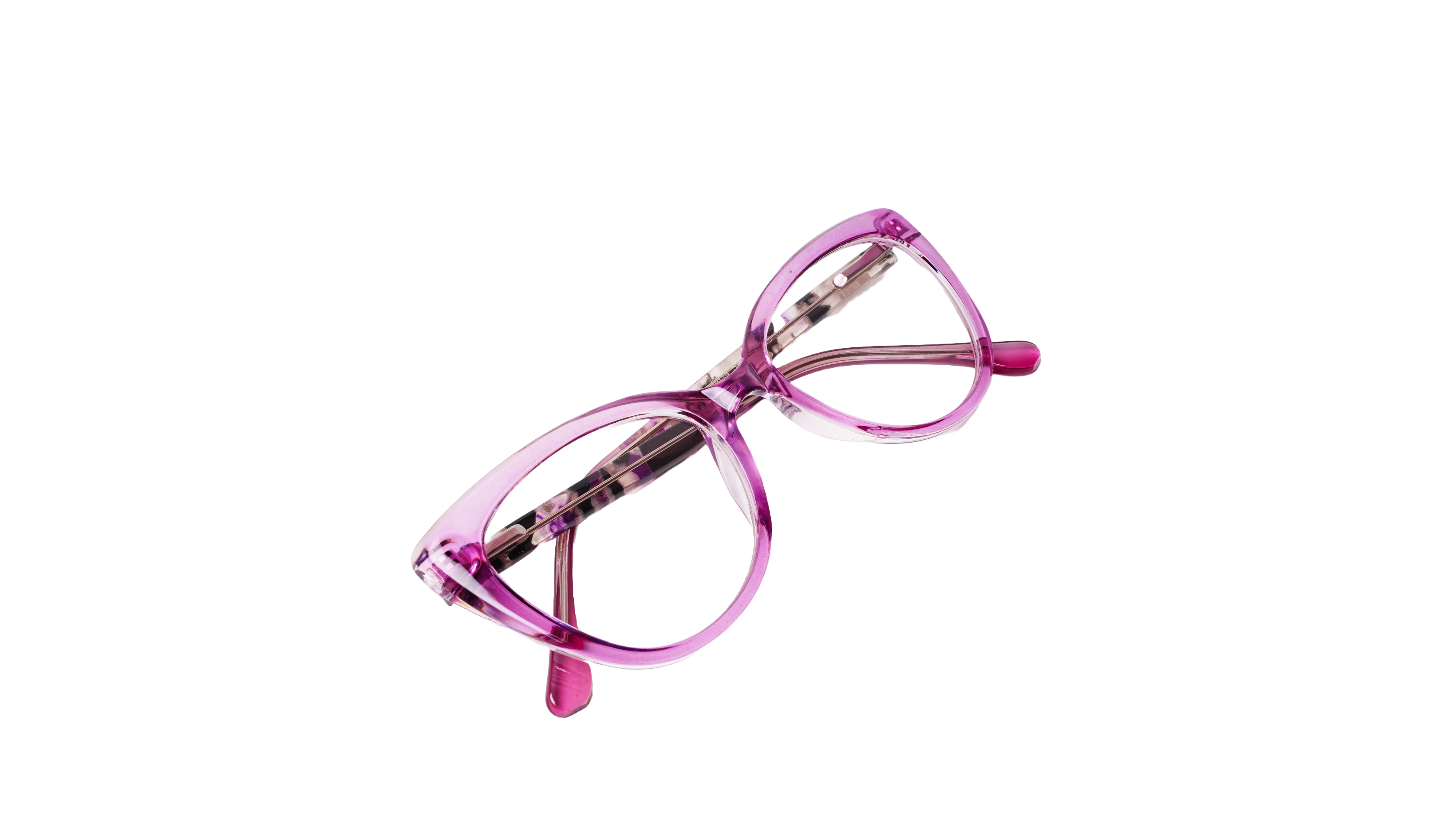 Soigné Female Oversize Cat Eye Spectacle Frame.Purple