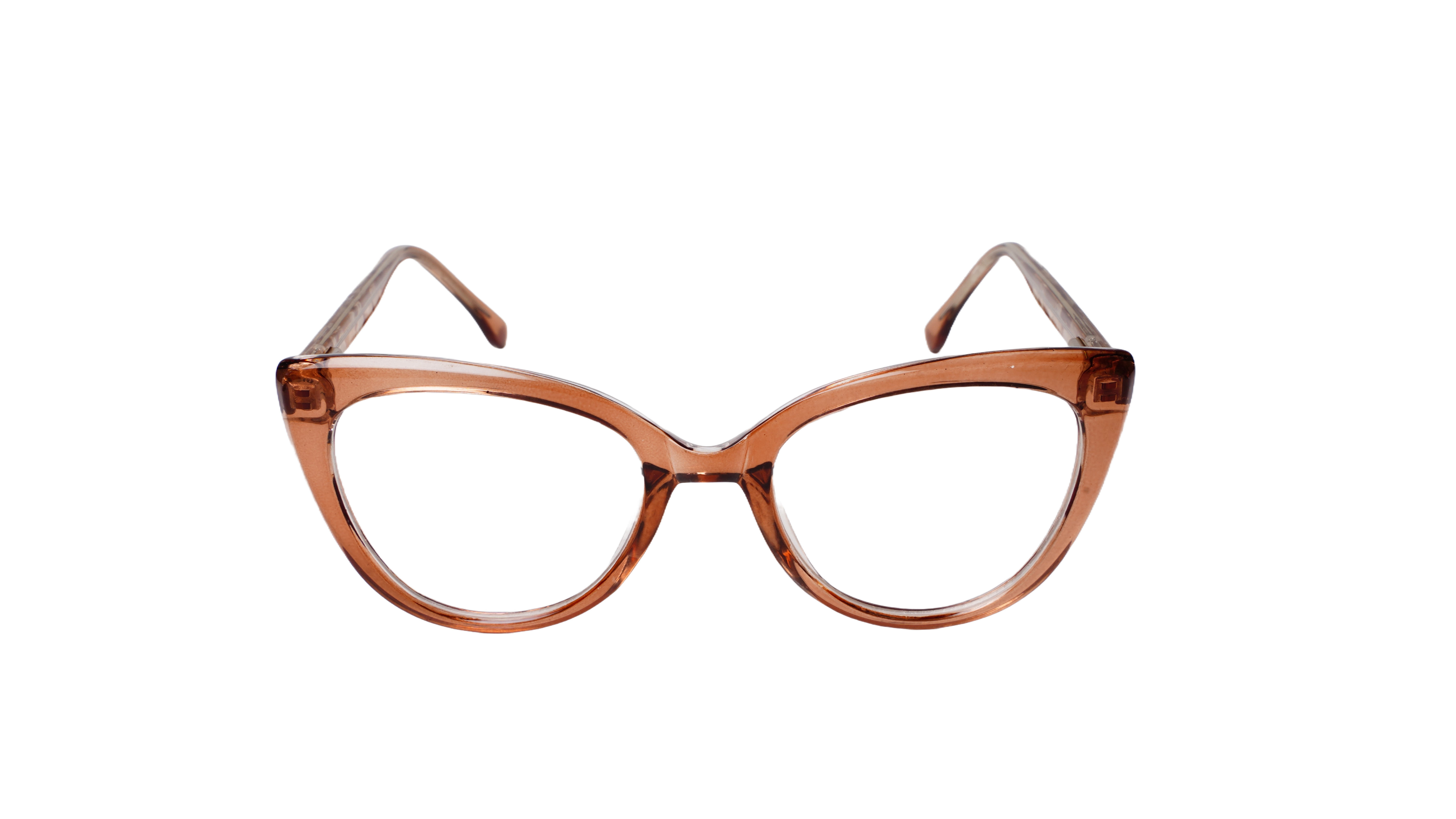 Soigné Female Oversize Cat Eye Spectacle Frame.Brown