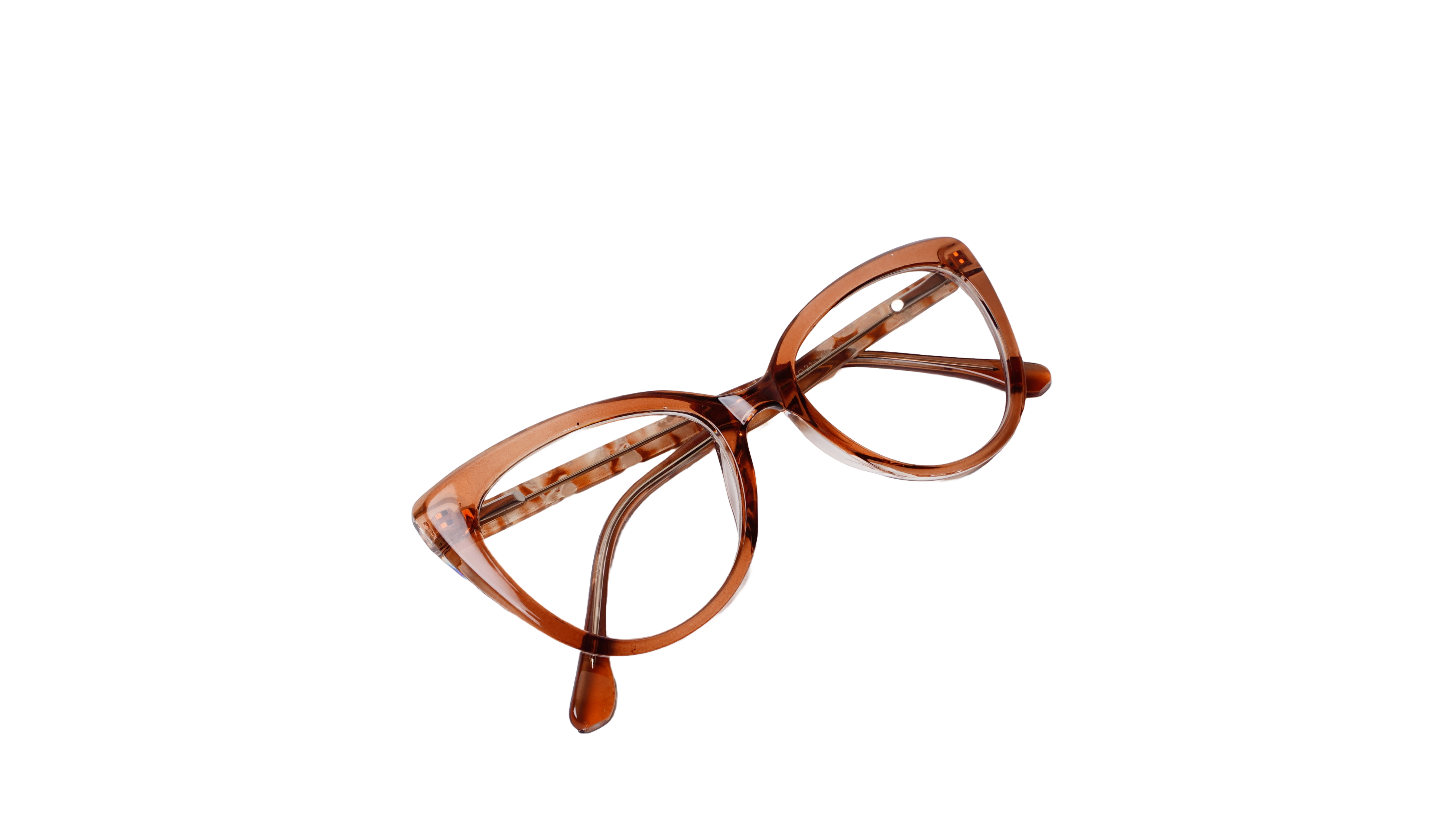 Soigné Female Oversize Cat Eye Spectacle Frame.Brown