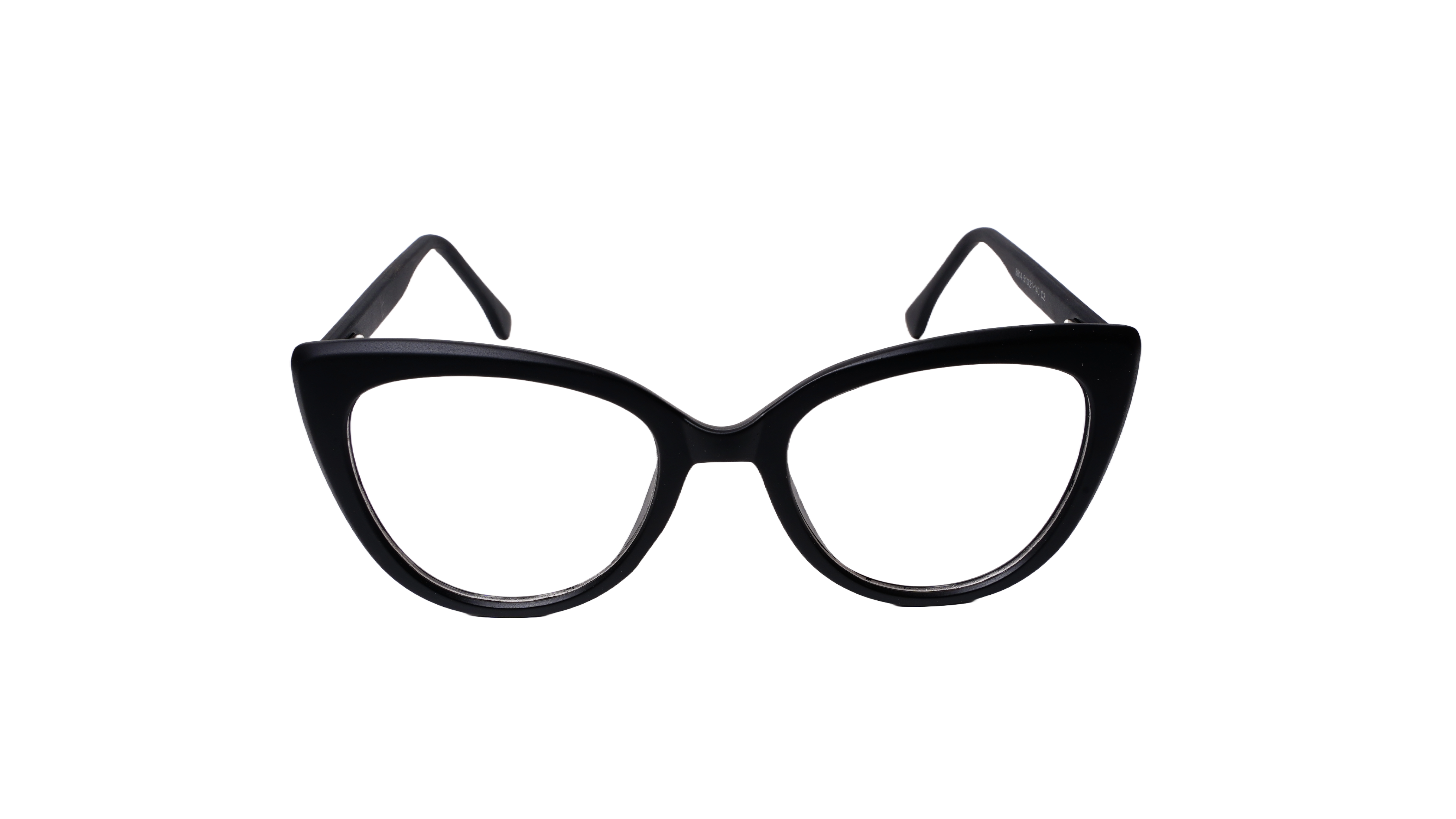 Soigné Female Oversize Cat Eye Spectacle Frame.Matte Black Color