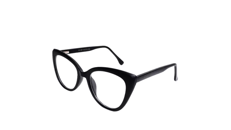 Soigné Female Oversize Cat Eye Spectacle Frame.Matte Black Color