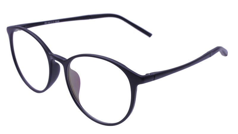 Unisex Round Spectacle Frame. Matte Black Color Frame. Unisex Round Spectacle Frame. Matte Black Color Frame.