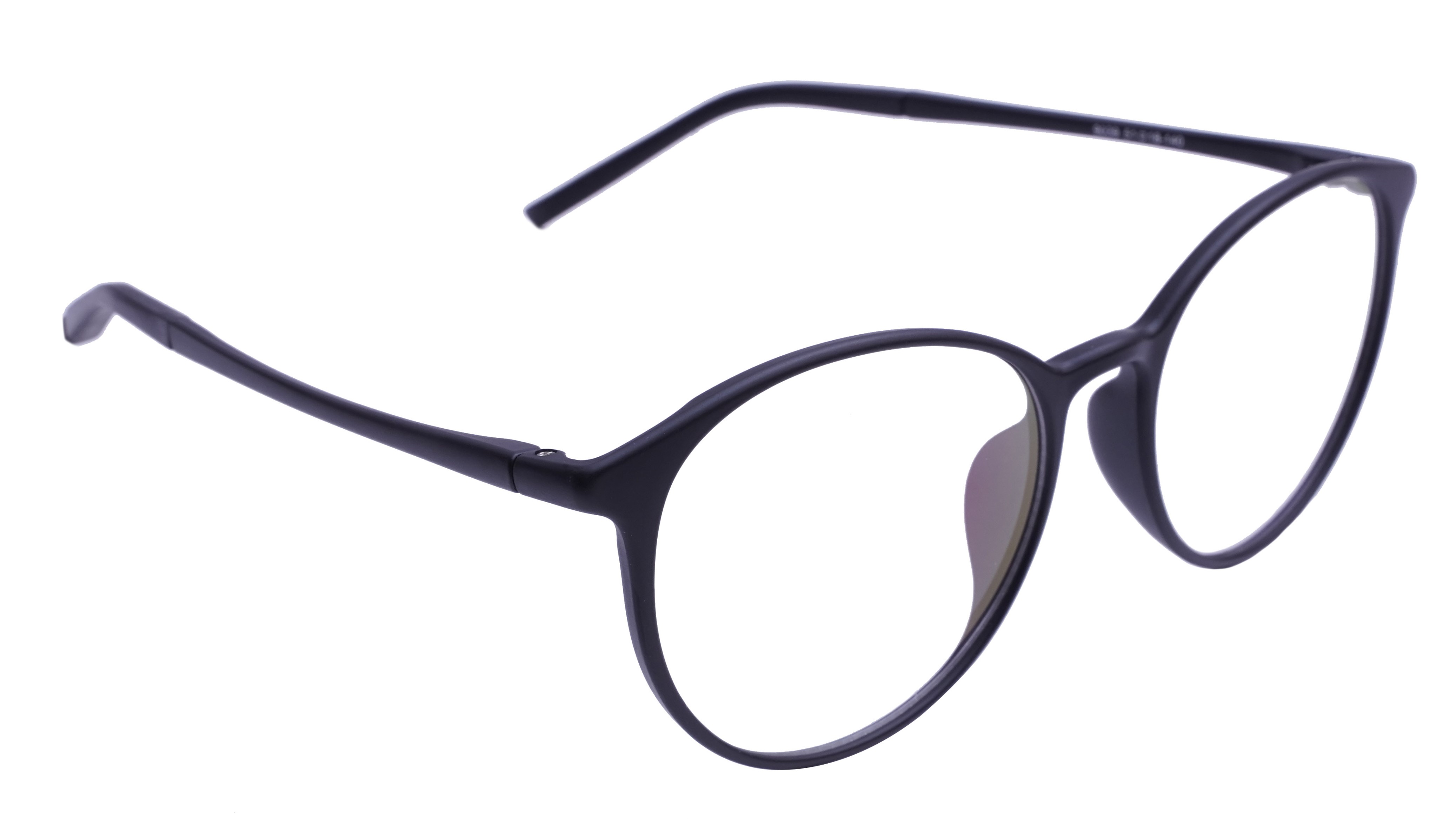 Unisex Round Spectacle Frame. Matte Black Color Frame.