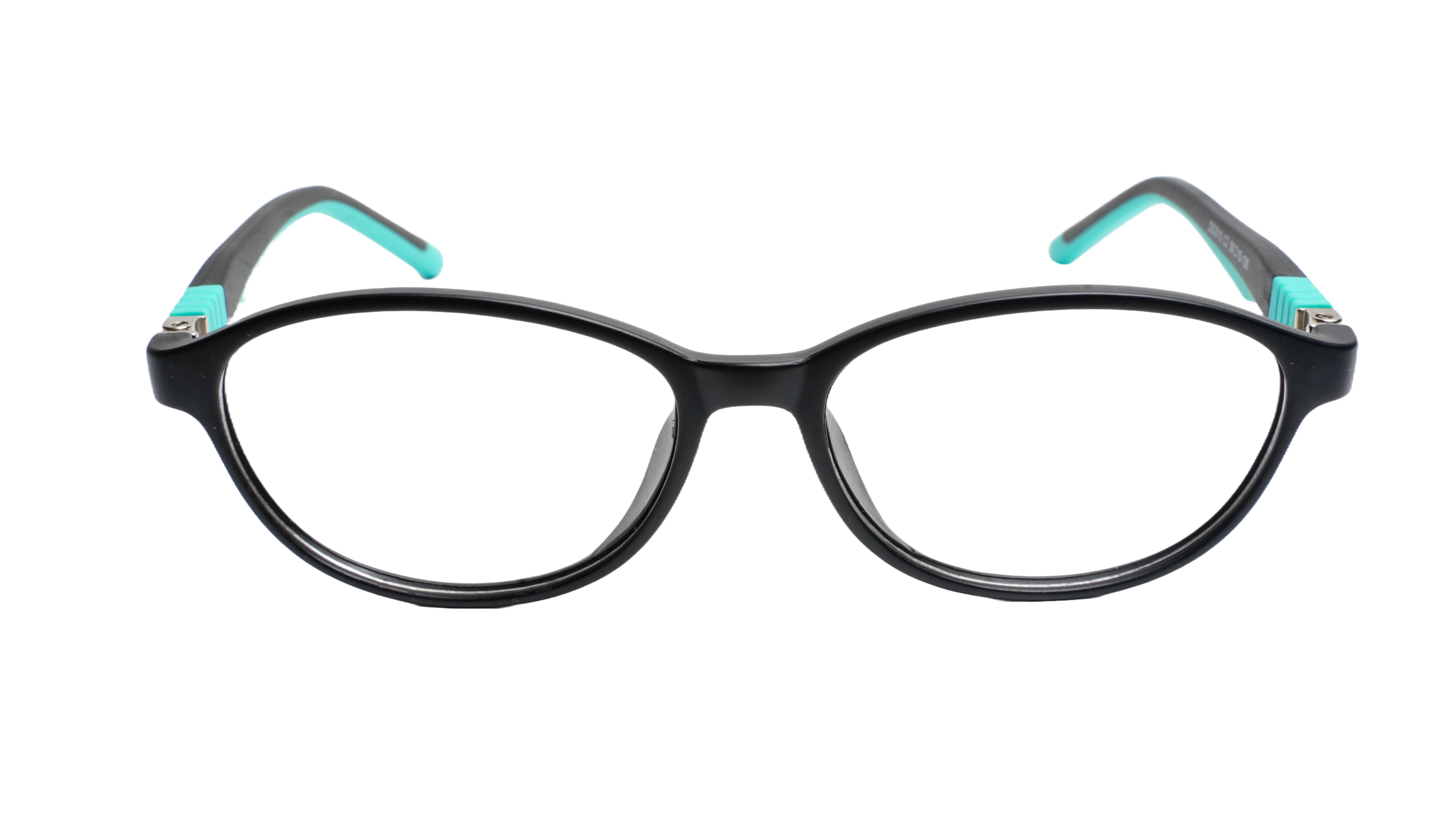 Soigné Kids&Teens Oval Spectacle Frame.Black&Green.(10-14)Y-Unisex