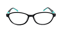 Soigné Kids&Teens Oval Spectacle Frame.Black&Green.(10-14)Y-Unisex Soigné Kids&Teens Oval Spectacle Frame.Black&Green.(10-14)Y-Unisex