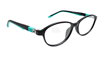 Soigné Kids&Teens Oval Spectacle Frame.Black&Green.(10-14)Y-Unisex Soigné Kids&Teens Oval Spectacle Frame.Black&Green.(10-14)Y-Unisex