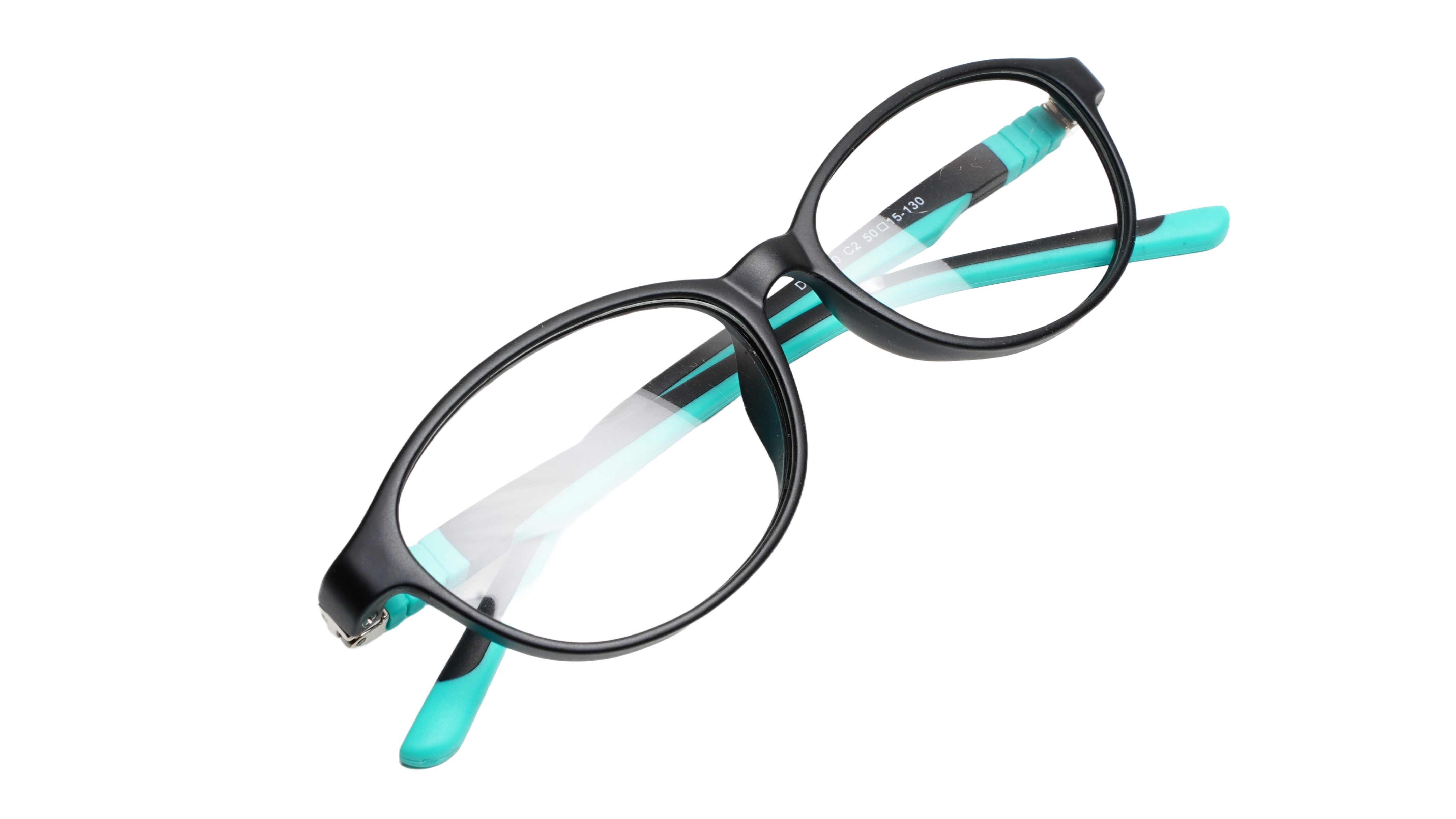 Soigné Kids&Teens Oval Spectacle Frame.Black&Green.(10-14)Y-Unisex