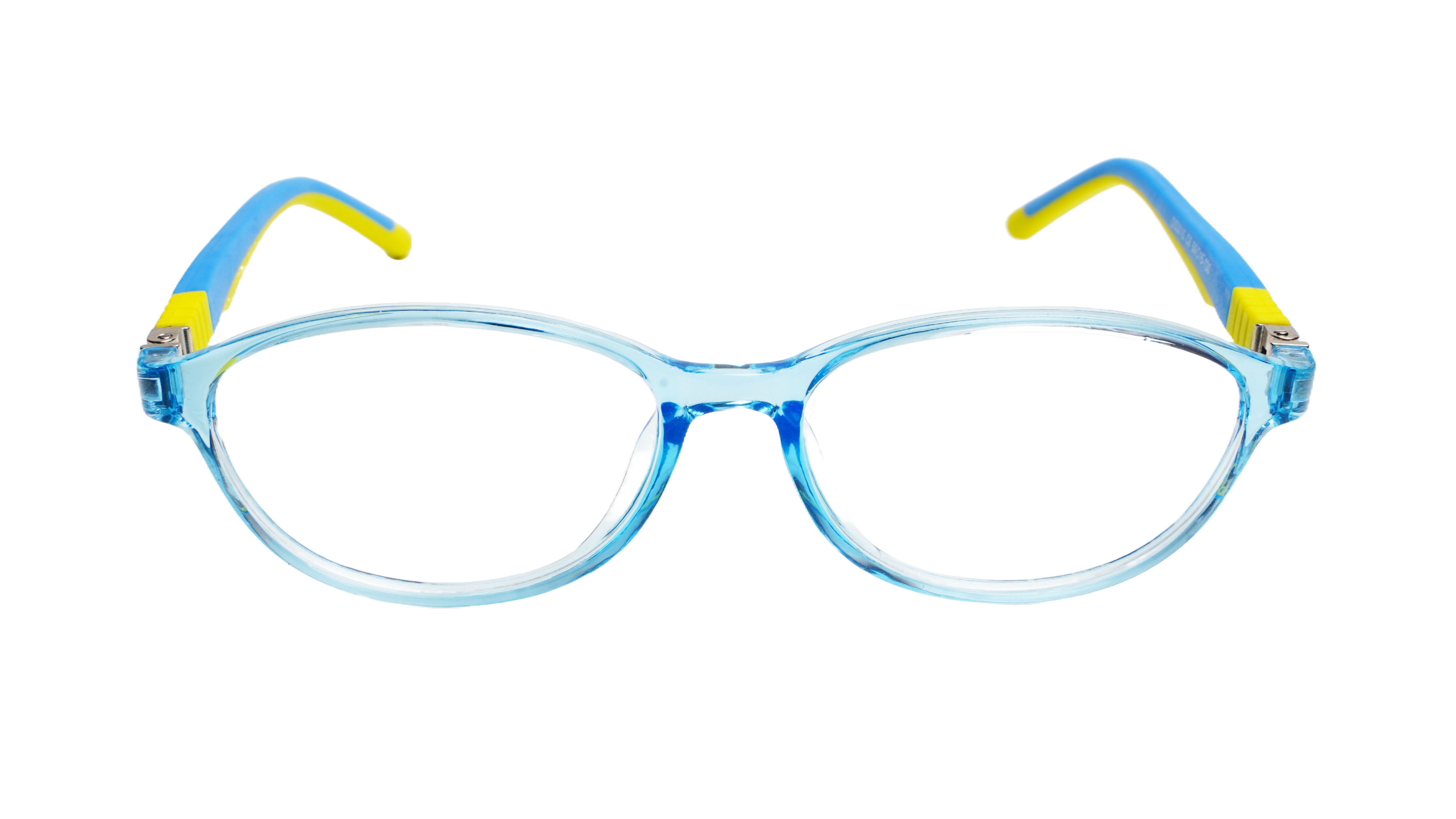 Soigné Kids&Teens Oval Spectacle Frame.Blue&Yellow.(10-14)Y-Unisex