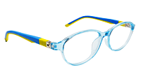 Soigné Kids&Teens Oval Spectacle Frame.Blue&Yellow.(10-14)Y-Unisex Soigné Kids&Teens Oval Spectacle Frame.Blue&Yellow.(10-14)Y-Unisex