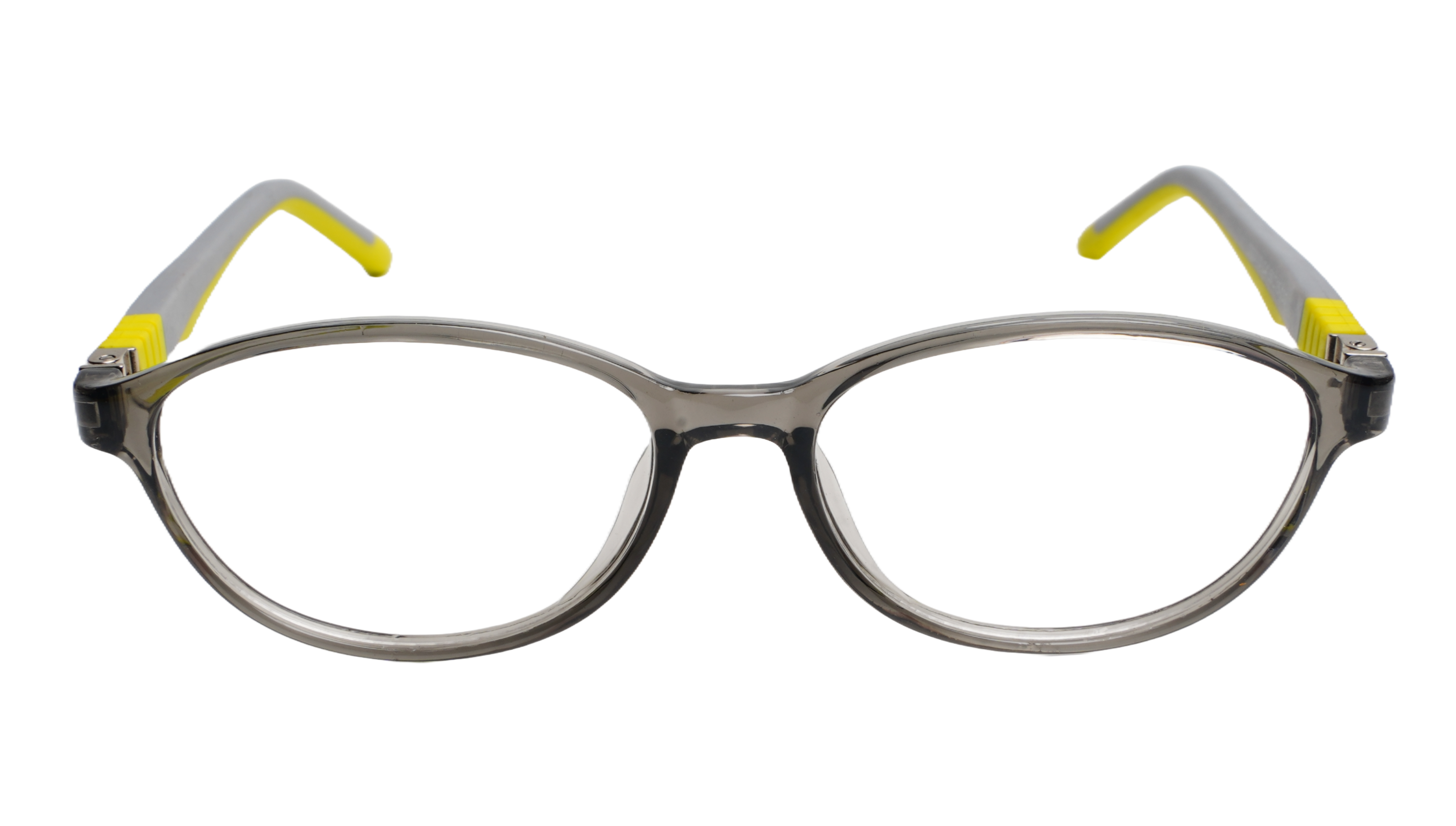 Soigné Kids&Teens Oval Spectacle Frame.Gray&Yellow.(10-14)Y-Unisex