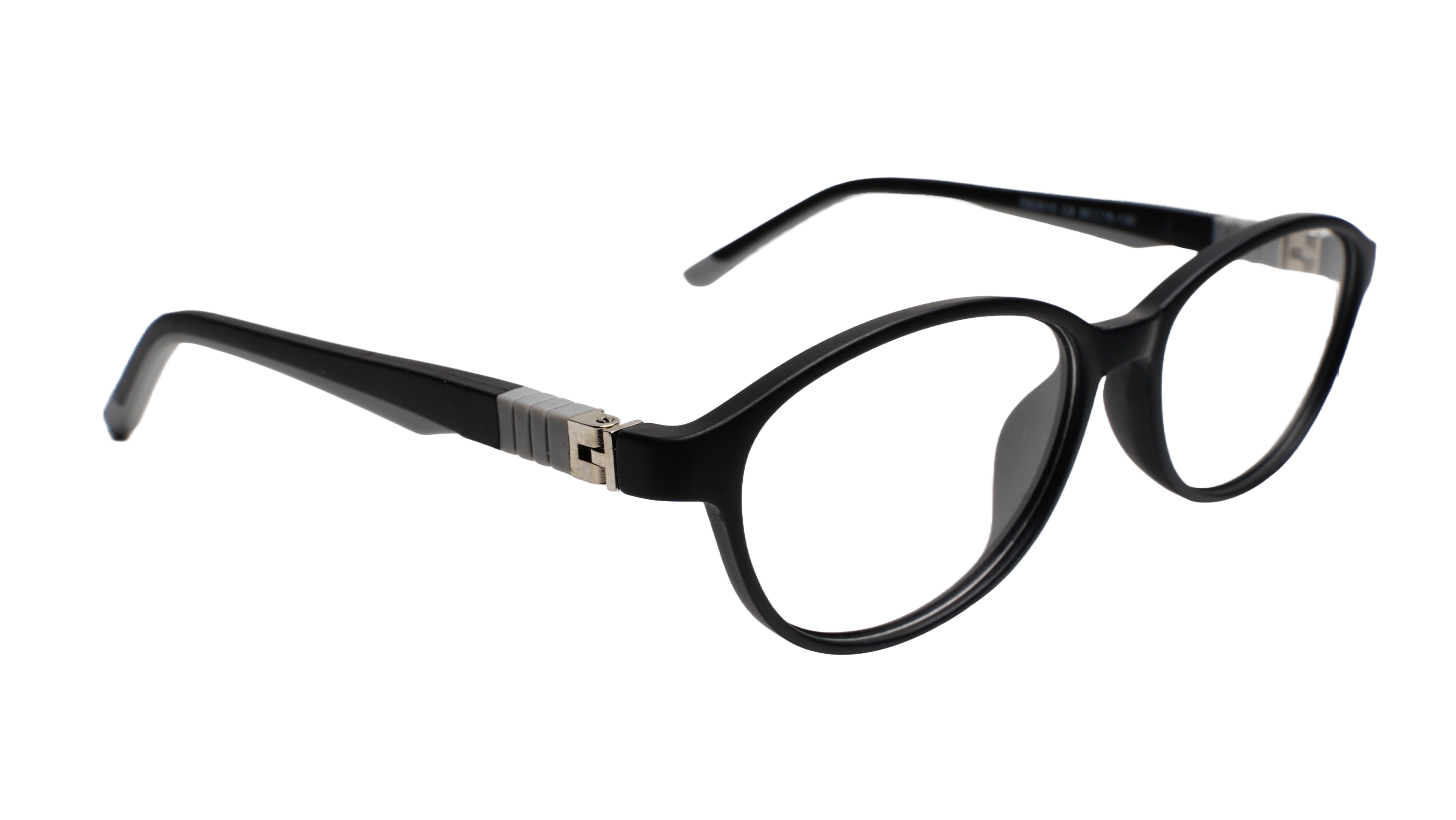 Soigné Kids&Teens Oval Spectacle Frame.Black&Gray.(10-14)Y-Unisex