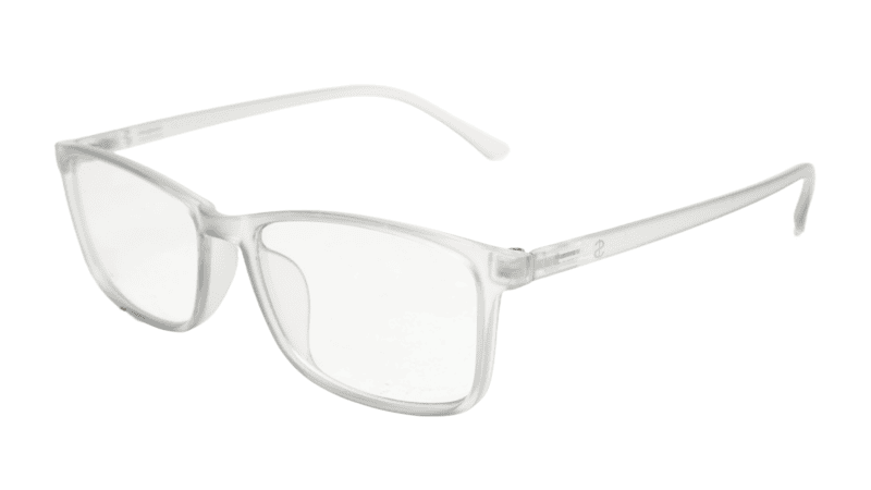Soigné Unisex Large Rectangular Spectacle Frame.Matte Gray