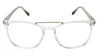Soigné Unisex Large Square Spectacle Frame.Transparent&Black