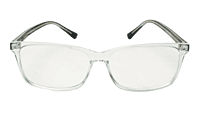 Soigné Unisex Large Rectangular Spectacle Frame.Transparent&Black