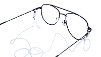 Soigné Female Medium Round Sunglasses.Silver Frame with Strings.Black&Transparent Soigné Female Medium Round Sunglasses.Silver Frame with Strings.Black&Transparent