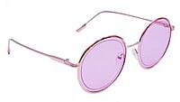 Female Medium Round Sunglasses. Golden Frame.