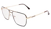 Soigné Unisex Rectangular Spectacle Frame.Brown&Gold-Medium Soigné Unisex Rectangular Spectacle Frame.Brown&Gold-Medium