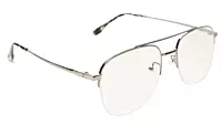Soigné Unisex Half Rimmed Square Spectacle Frame.Gray-Large