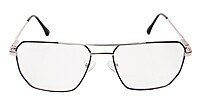 Soigné Unisex Rectangular Spectacle Frame.Silver&Gold-Medium Soigné Unisex Rectangular Spectacle Frame.Silver&Gold-Medium