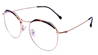 Unisex Round Spectacle Frame. Multi Color &Golden Color Metal Frame.