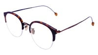 Unisex Half Rim Round Spectacle Frame. Matte Leopard &Bronze Color Frame. Unisex Half Rim Round Spectacle Frame. Matte Leopard &Bronze Color Frame.