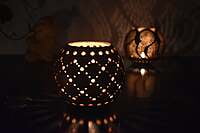 Coconut Shell Tea Light Holder - Diamond Coconut Shell Tea Light Holder - Diamond