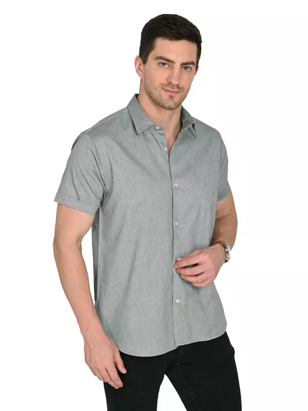 Cotton Linen Shirt Charcoal Gray Cotton Linen Shirt Charcoal Gray