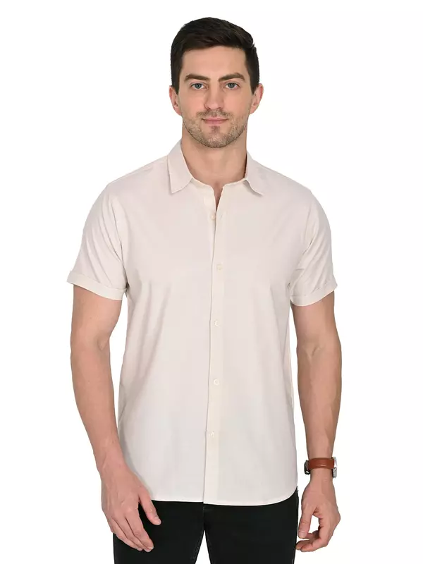 Cotton Linen Shirt Floral White Cotton Linen Shirt Floral White