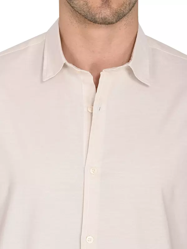 Cotton Linen Shirt Floral White Cotton Linen Shirt Floral White