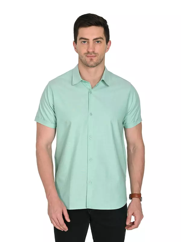 Cotton Linen Shirt Parrot Green Cotton Linen Shirt Parrot Green
