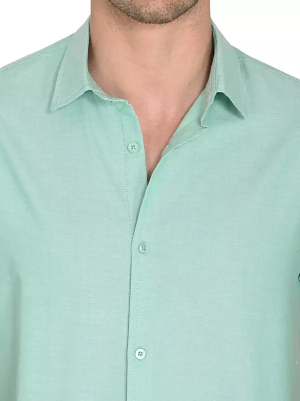 Cotton Linen Shirt Parrot Green Cotton Linen Shirt Parrot Green