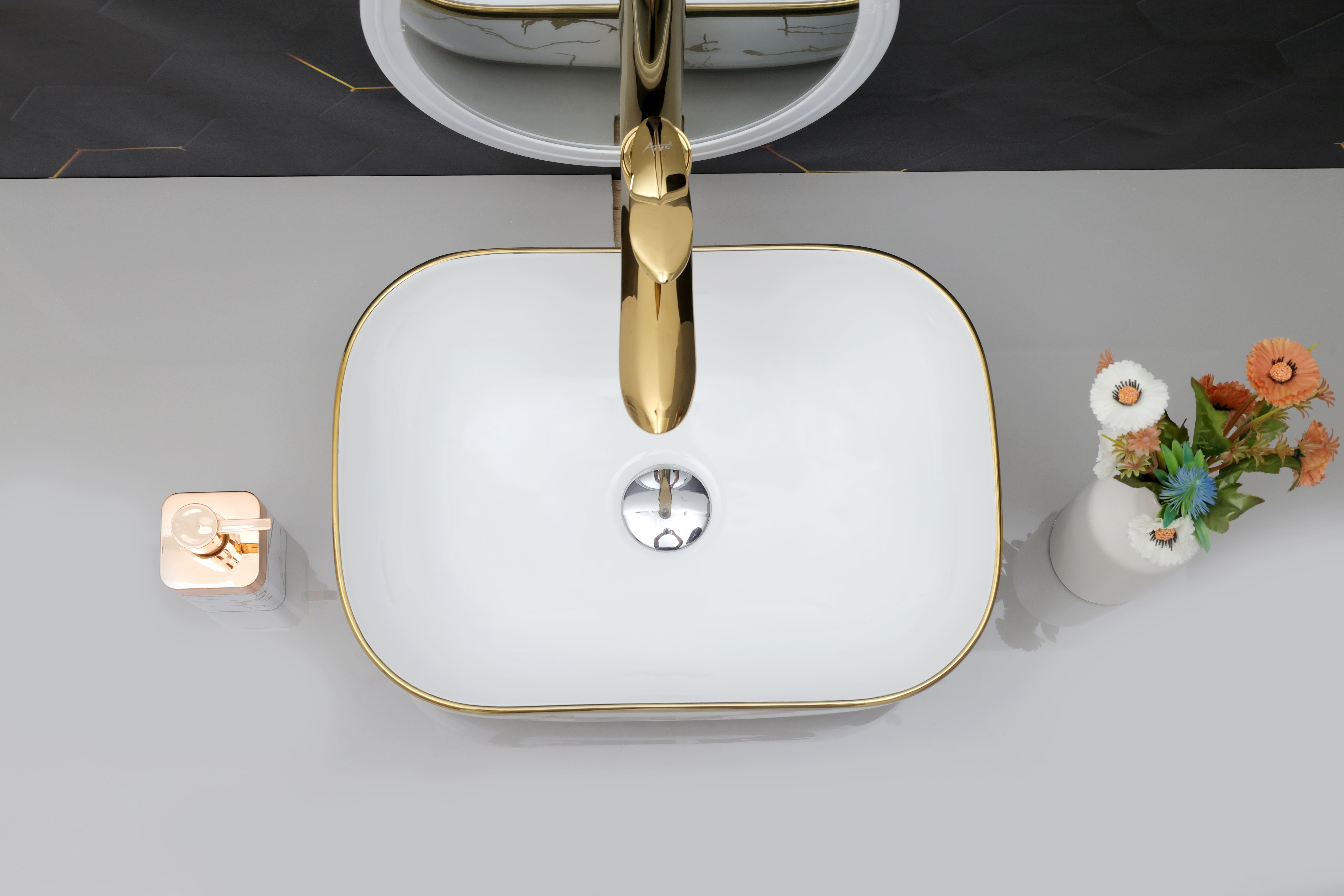 18" x 13" x 5" Inch Designer Table Top Basin