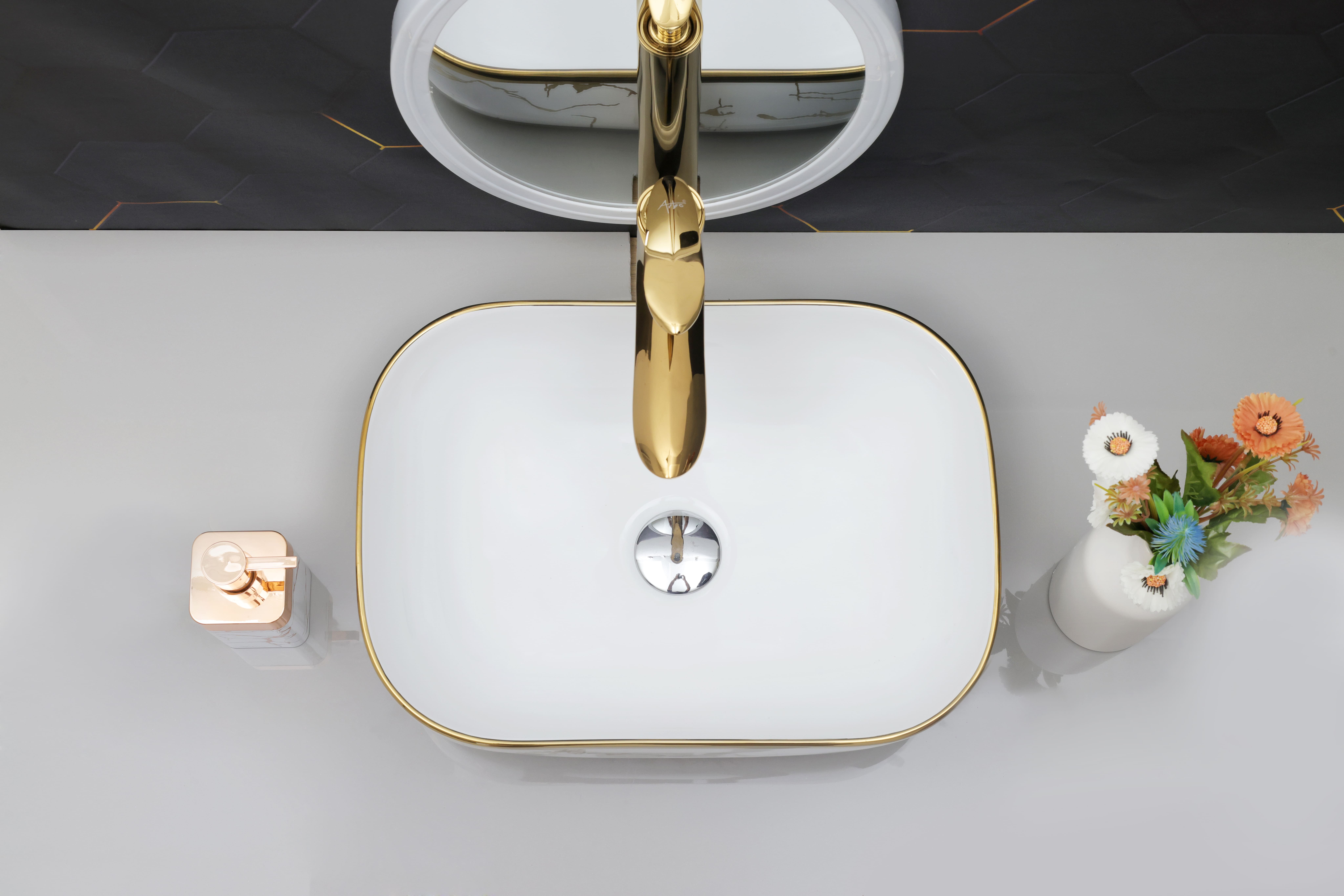 18" x 13" x 5" Inch Designer Table Top Basin