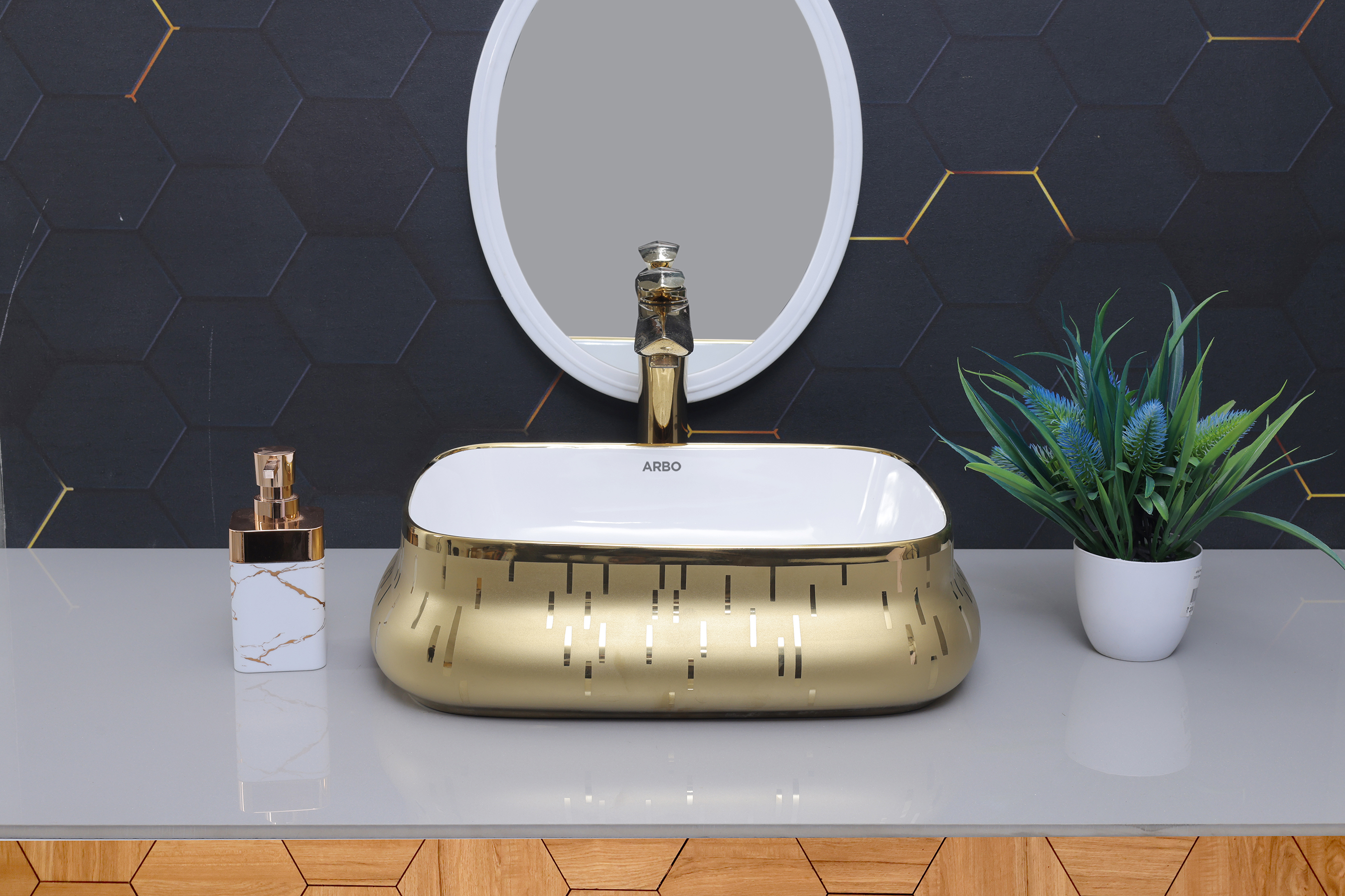 17" x 14" x 6" Inch Designer Table Top Basin
