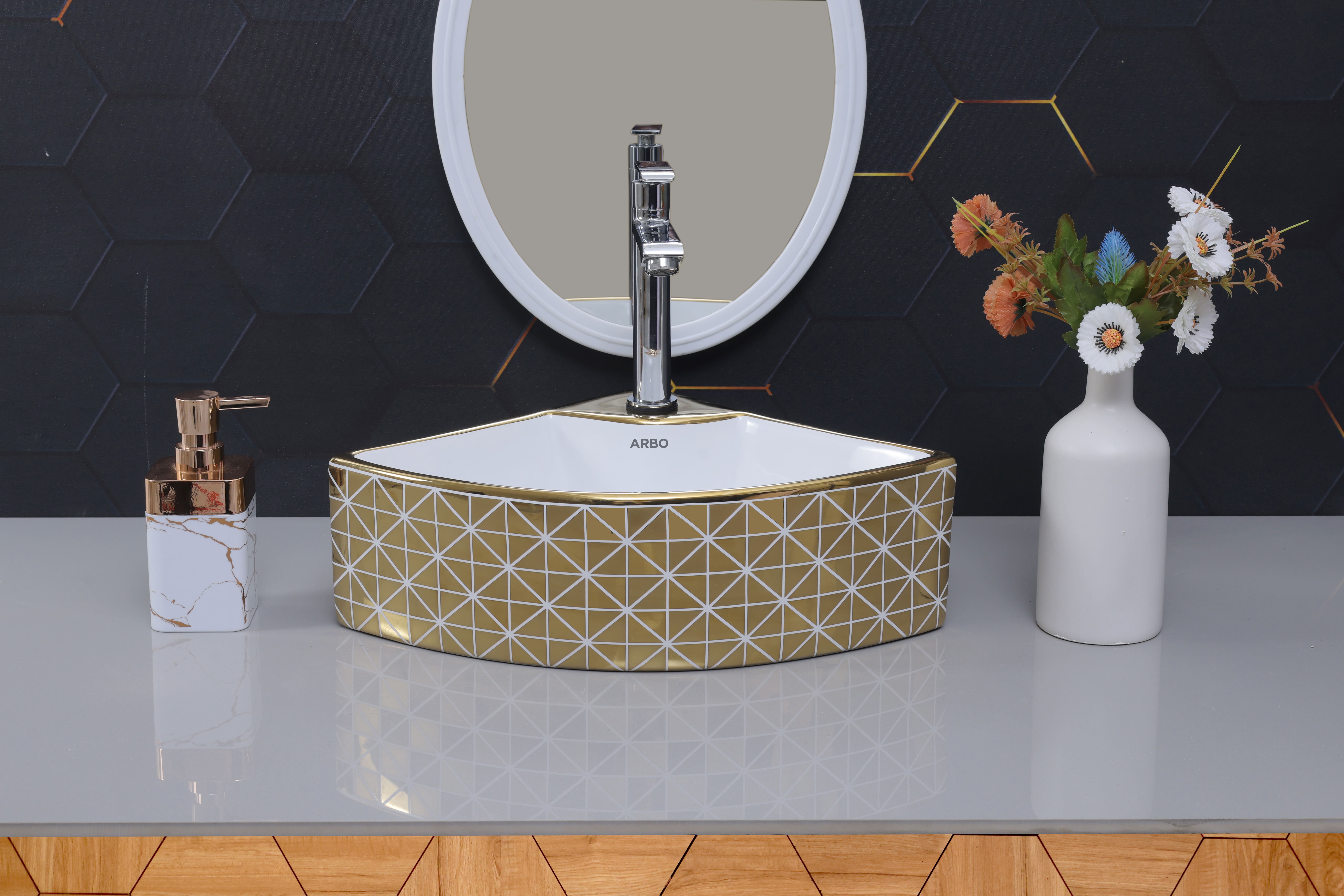 16" x 16" x 5” Inch Designer Table Top Basin