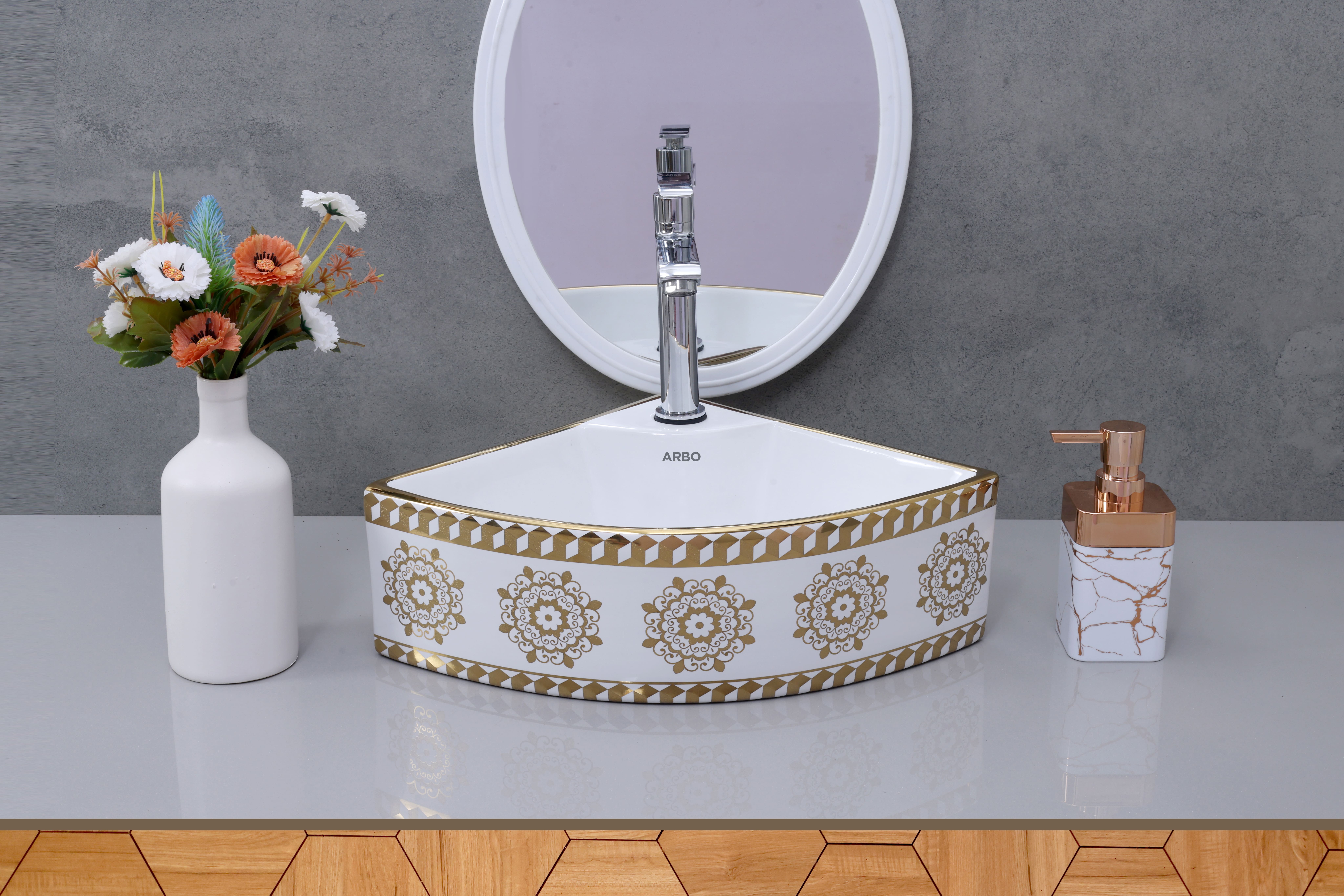 16" x 16" x 5” Inch Designer Table Top Basin