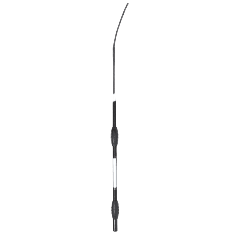 Fleck Dressage Whips - Balance Whip, Soft Rubber Balance Handle - Black - 110cm