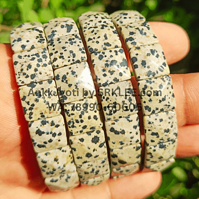Dalmatian Jasper Pyramid Bracelet