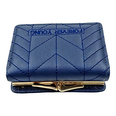 Dark Blue - Trifold Leather Wallet Women / Girls ~ Purse, Coin Holder, Card Slot Dark Blue - Trifold Leather Wallet Women / Girls ~ Purse, Coin Holder, Card Slot