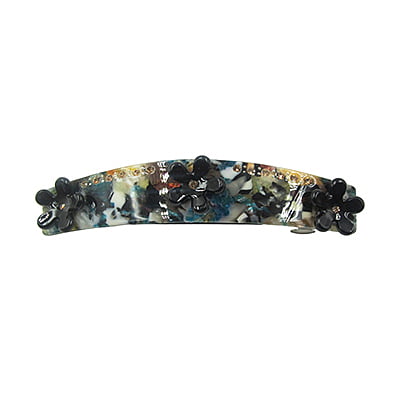 Classic French Barrettes - Black~White Classic French Barrettes - Black~White