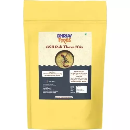 Dhruv Foods GSB Dali Thove Mix โ A Taste of Tradition- 150g Dhruv Foods GSB Dali Thove Mix โ A Taste of Tradition- 150g