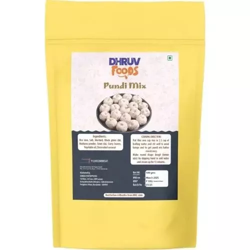 Dhruv Foods Instant Pundi Mix โ Authentic Taste of Karnataka- 500g Dhruv Foods Instant Pundi Mix โ Authentic Taste of Karnataka- 500g