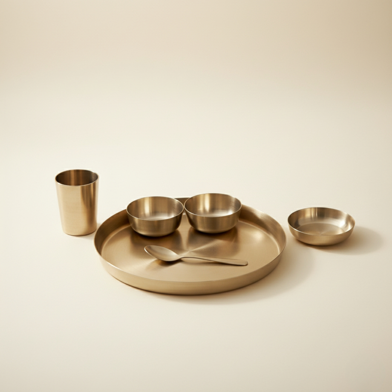 PURE TIN BRONZE THALI SET 11''