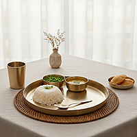 PURE TIN BRONZE THALI SET 11''